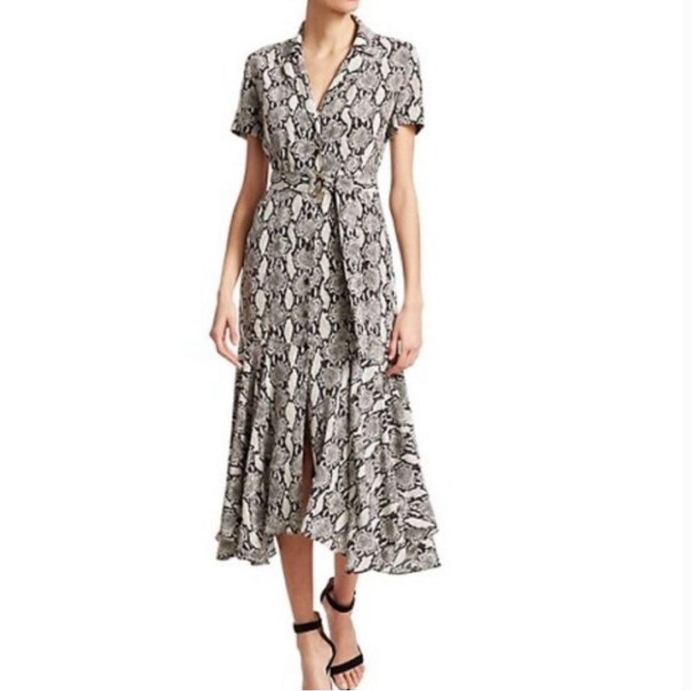 Alc snake print 100 silk dress